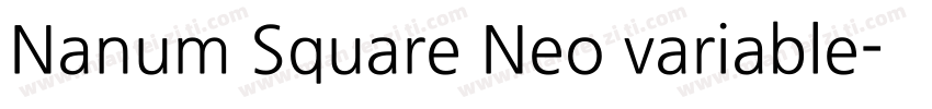 Nanum Square Neo variable字体转换